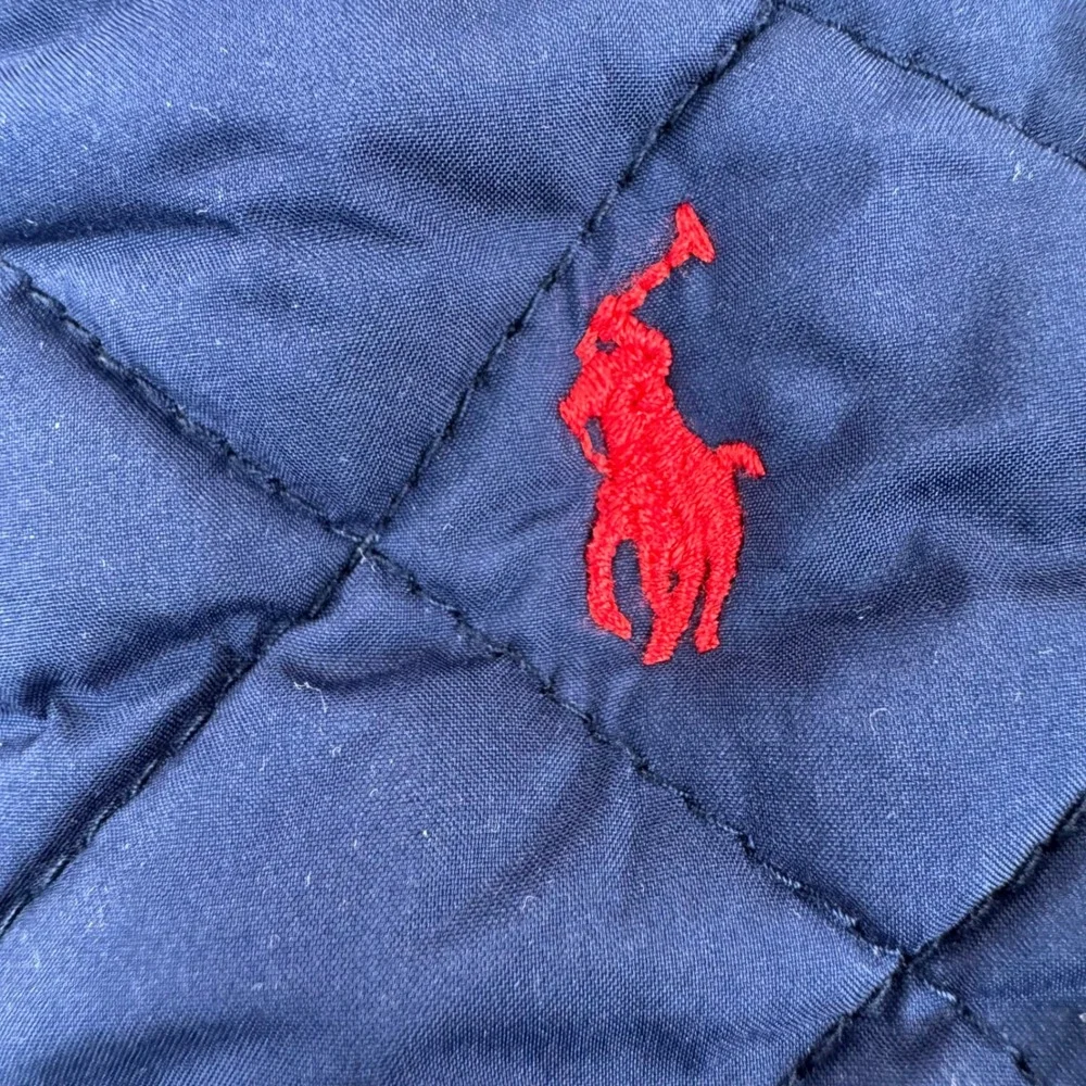 Ralph Lauren Quilted Bunting Pram Suit Baby 6M Navy Blue Fleece Lined Hooded